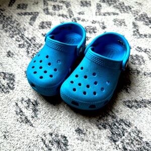 Size 6 Bright Blue Crocs for toddlers